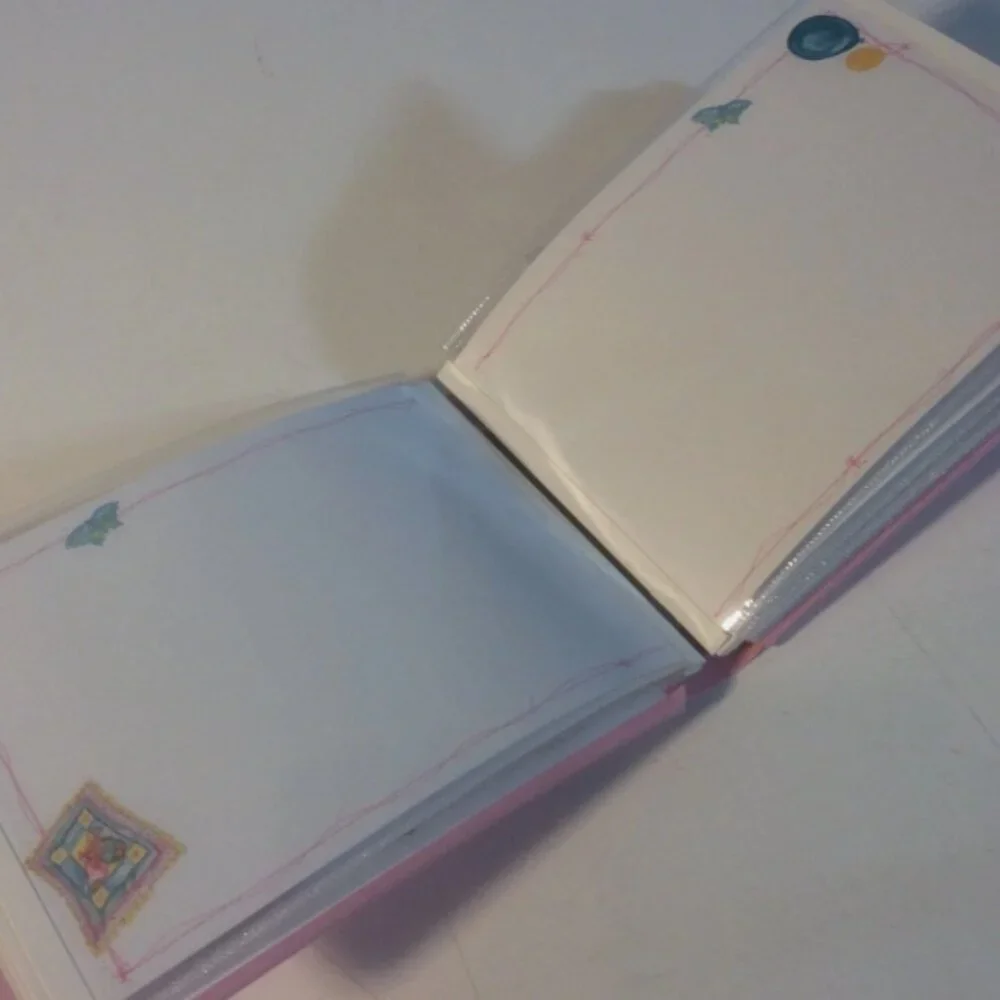 Creative Memories Pink Scrapbook Photo Album PREFILLED Baby Sentiments Decorated